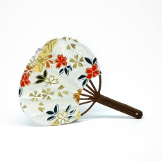 Japanischer Fcher Uchiwa (Goldene Blumen)