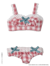 Gingham Bra & Shorts Set - Erdbeere (Kikipop)