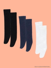 3 hohe Socken in Schwarz/Navy/Wei (Picco Neemo 1/12)