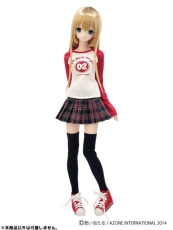 Bedrucktes langes Shirt - Rot (Azone 50 cm / SD)