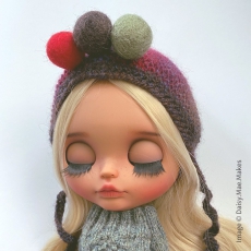 Gestrickte Wichtelmtze fr Blythe und Pullip