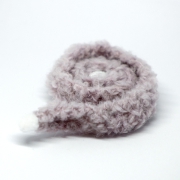 Handknitted Fluffy grey-purple Scarf with PomPoms Handknitted Fluffy grey-purple Scarf with PomPoms