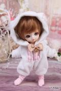 Cat (pink) Kigurumi Jumpsuit for Tiny BJD Cat (pink) Kigurumi Jumpsuit for Tiny BJD