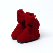 Rote flauschige Winterstiefel Rote flauschige Winterstiefel