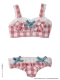Gingham Bra & Shorts Set - Erdbeere (Kikipop)