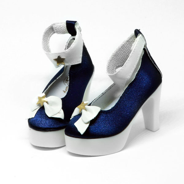 Blaue High Heels Mit Schleife Und Sternchen