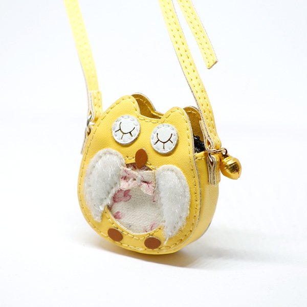 Yellow Owl Bag with Metal Bell