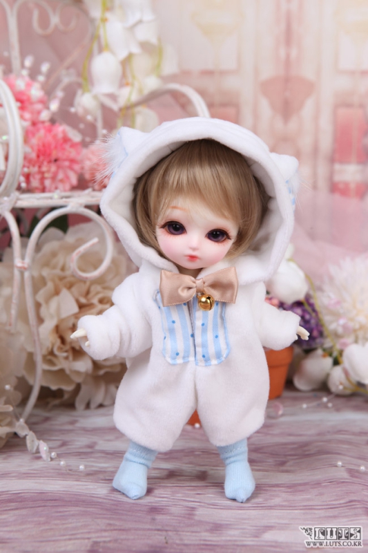 Cat (blue) Kigurumi Jumpsuit for Tiny BJD