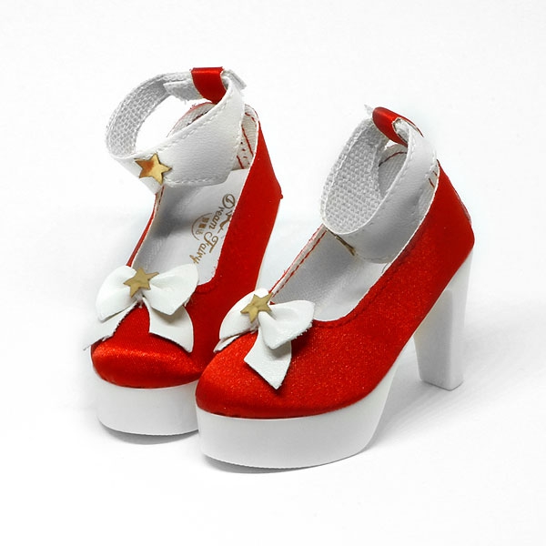 Red High-Heels with Ribbon and stars