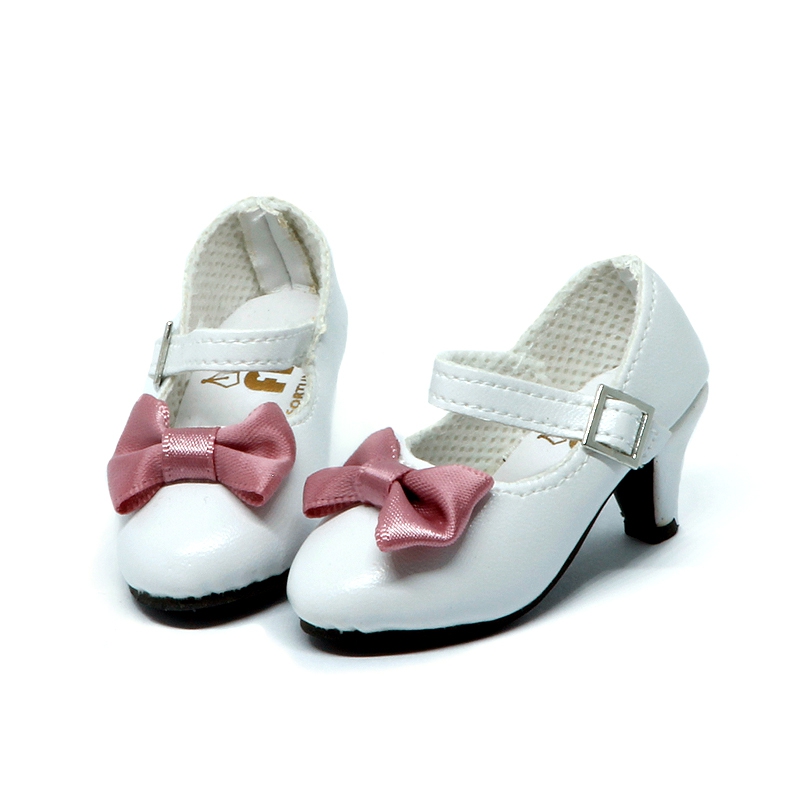 White Shoes with Ribbon