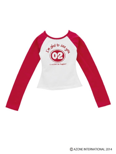 Bedrucktes langes Shirt - Rot (Azone 50 cm / SD)