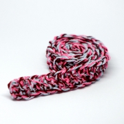 Handgestrickter Pink gemusterter Schal