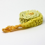 Handknitted yellow green Scarf