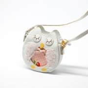 White Owl Bag with Metal Bell
