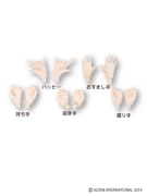 1/6 Pure Neemo Flection Hand Parts (White Skin) - Set A