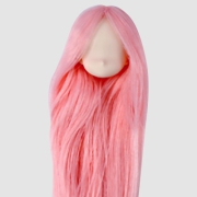 Obitsu Rooted Pink Hair Vinyl Head - White Skin
