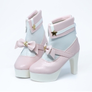 Pink Lolita High-Heels with Ribbon and stars