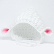 Crochet Sheep Hat for Pullip and Dal in White