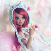 Crochet Unicorn Hat for 5-6 tiny Dolls