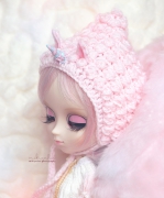 Crochet Unicorn Hat for Pullip